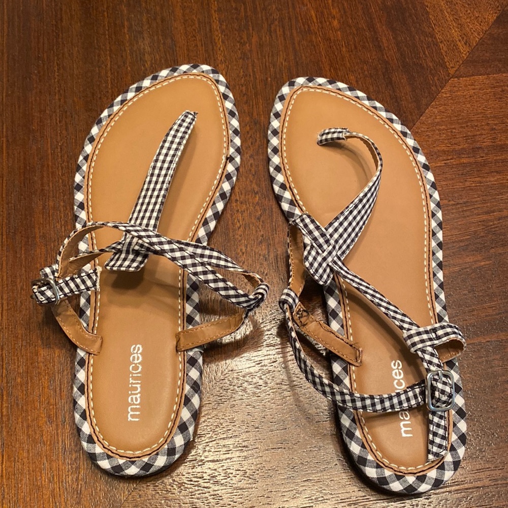 Plaid sandals